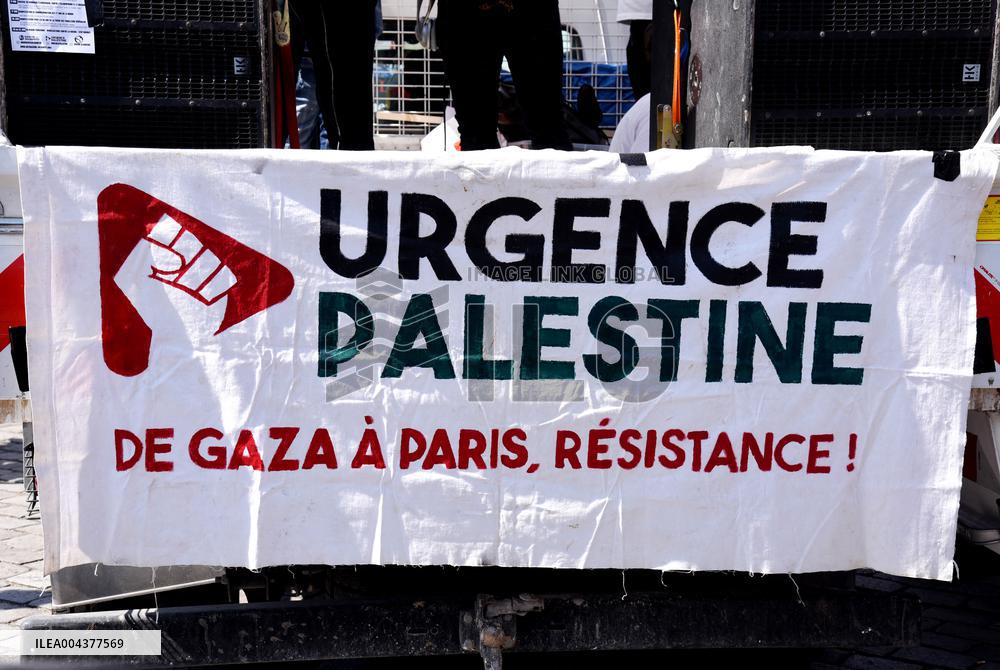 Call to Dissolve Urgence Palestine at May Day Rally - Paris