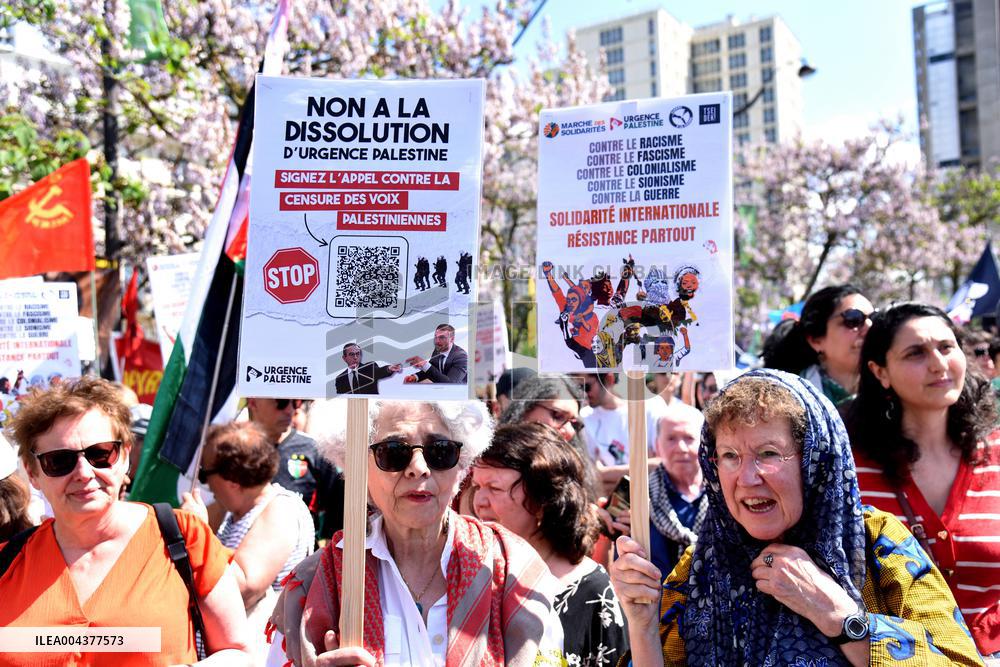 Call to Dissolve Urgence Palestine at May Day Rally - Paris