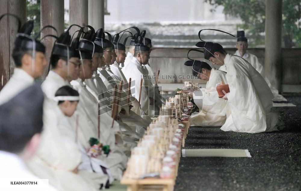 Rite at Ise Jingu shrine in central Japan