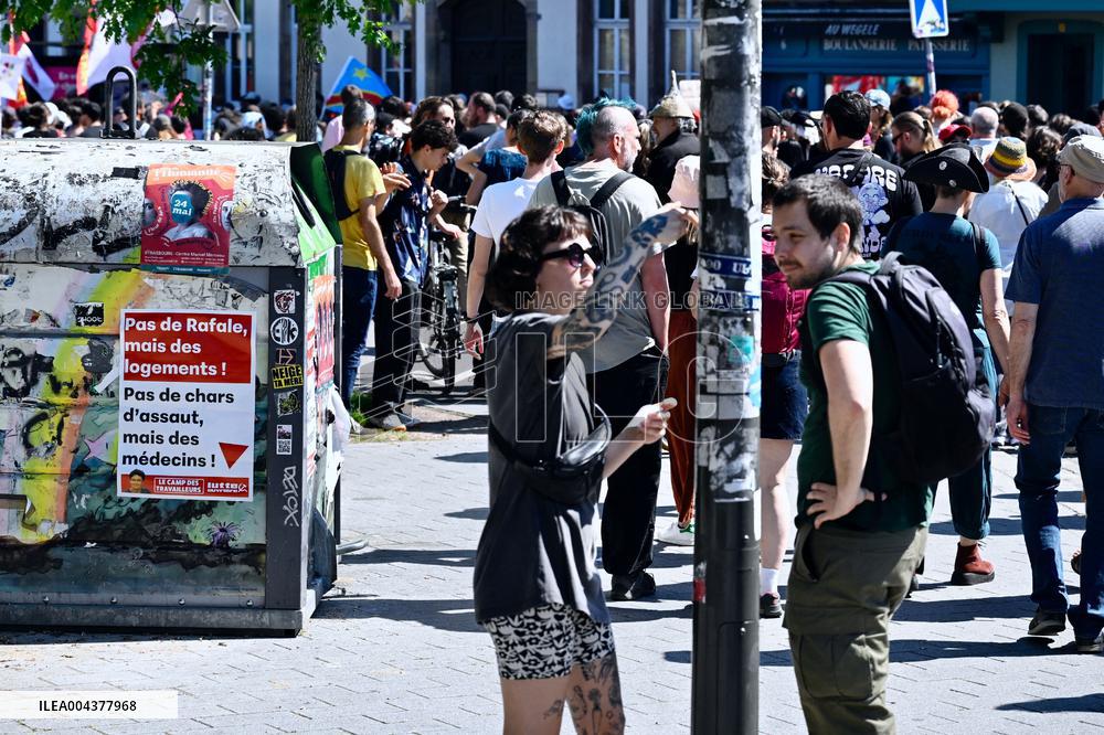 Labor Day Demonstration in Strasbourg - France