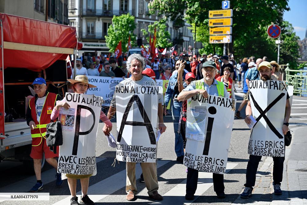 Labor Day Demonstration in Strasbourg - France