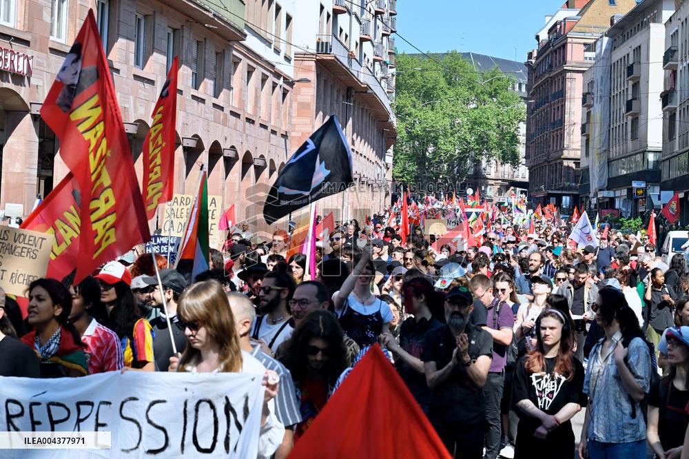 Labor Day Demonstration in Strasbourg - France