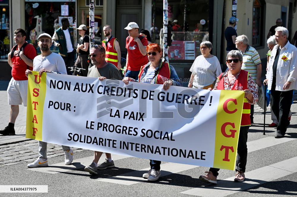 Labor Day Demonstration in Strasbourg - France