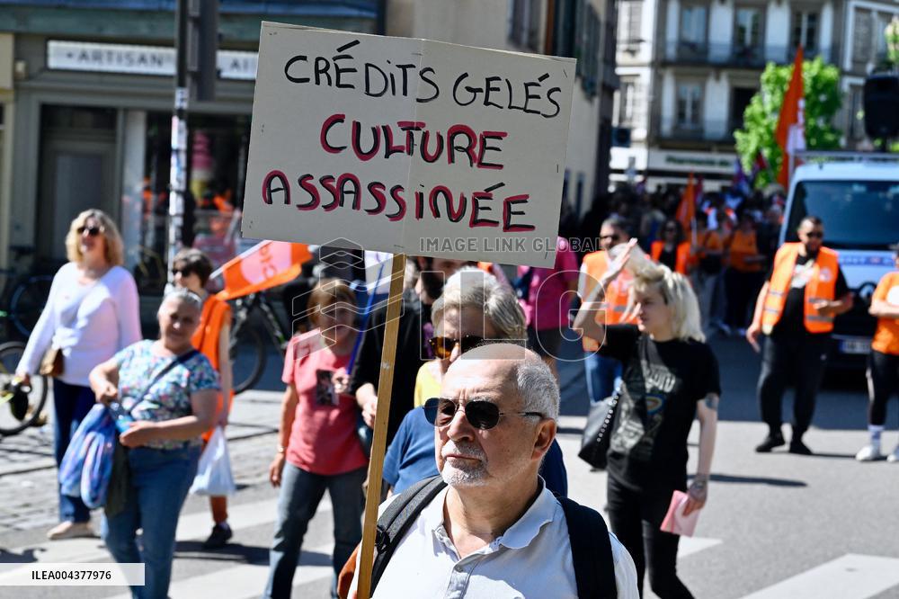 Labor Day Demonstration in Strasbourg - France