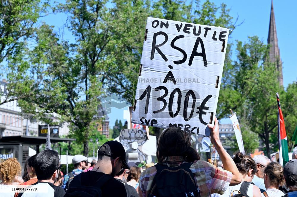Labor Day Demonstration in Strasbourg - France