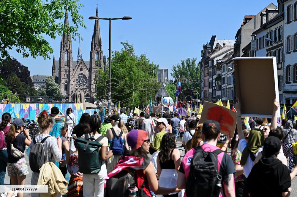 Labor Day Demonstration in Strasbourg - France