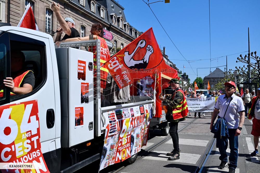 Labor Day Demonstration in Strasbourg - France