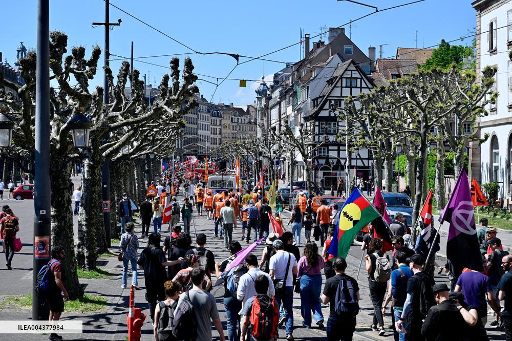 Labor Day Demonstration in Strasbourg - France
