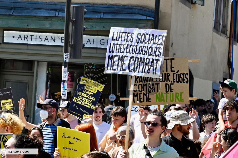 Labor Day Demonstration in Strasbourg - France