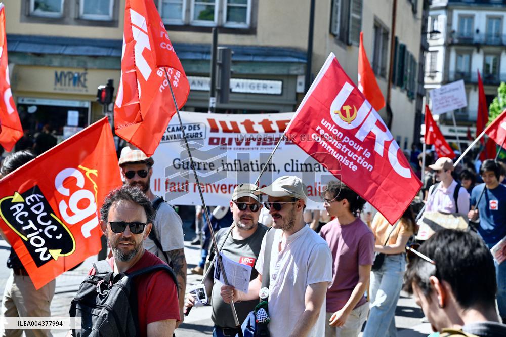 Labor Day Demonstration in Strasbourg - France