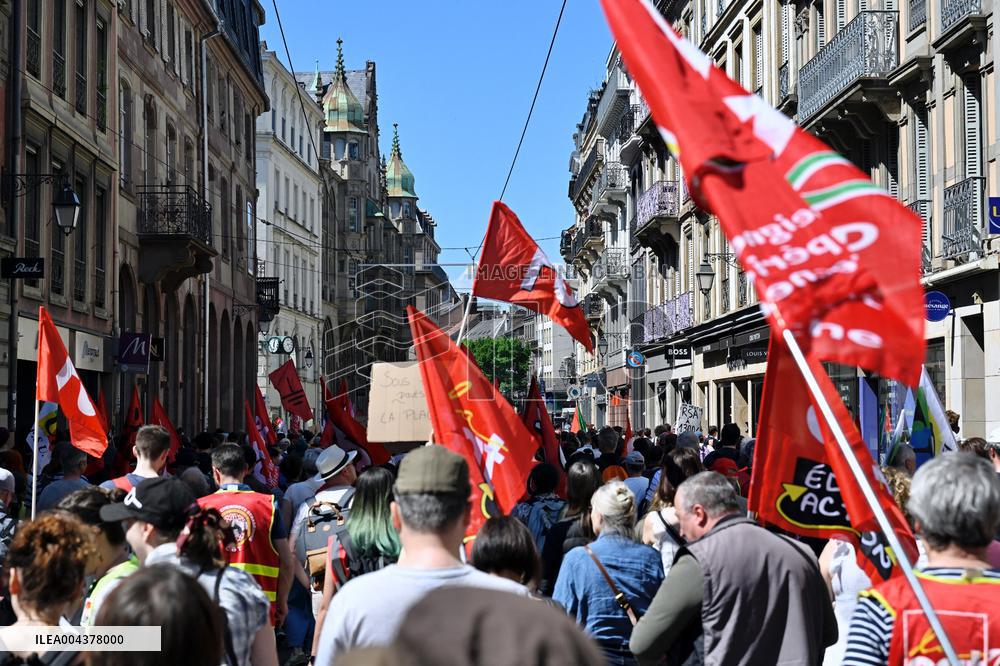 Labor Day Demonstration in Strasbourg - France