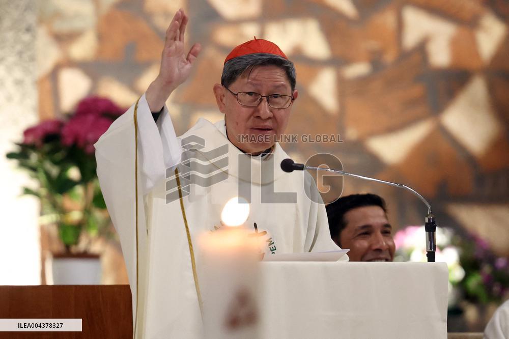 Cardinal Tagle Celebrates Mass in Centocelle - Rome