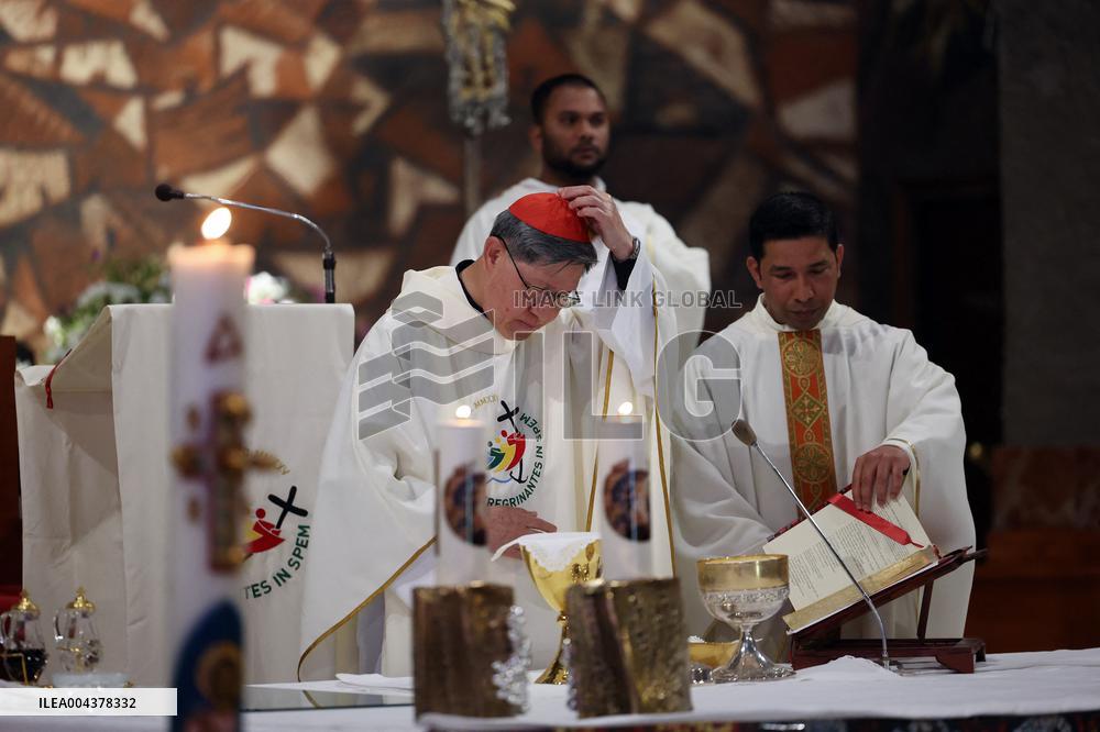 Cardinal Tagle Celebrates Mass in Centocelle - Rome