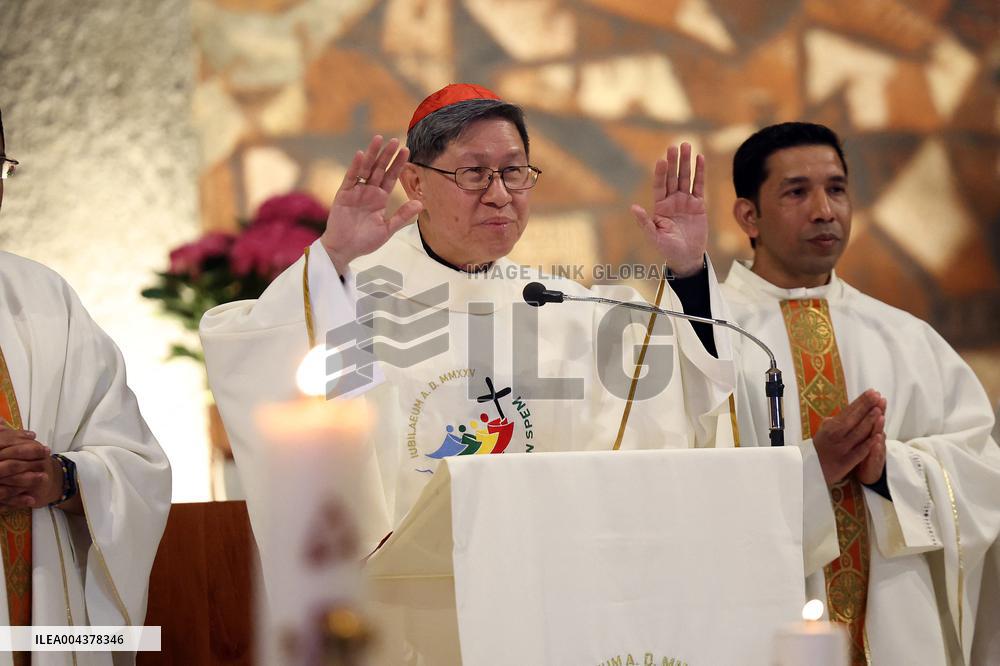 Cardinal Tagle Celebrates Mass in Centocelle - Rome