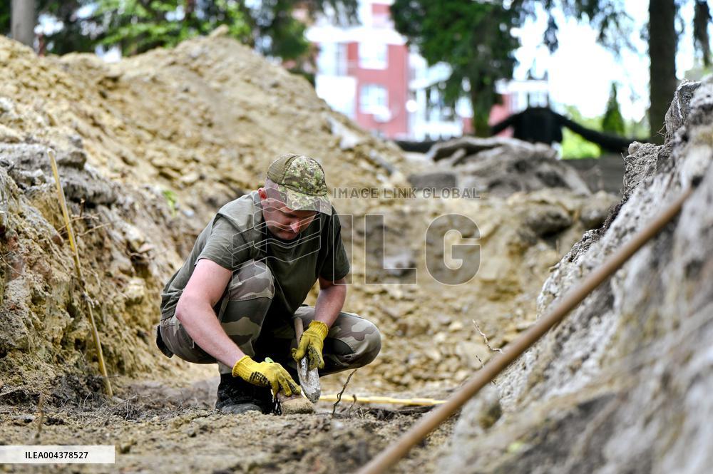 Exhumation of Soviet burials at Hill of Glory in Lviv