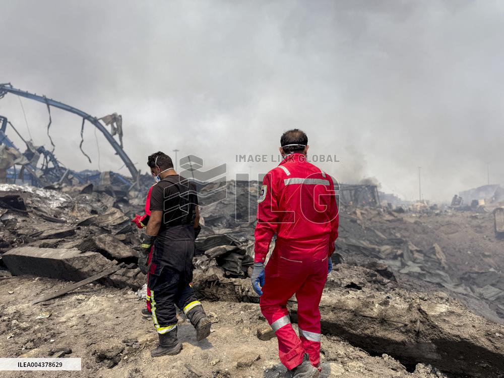 Aftermath Of Explosion In Shahid Rajaee Port - Iran
