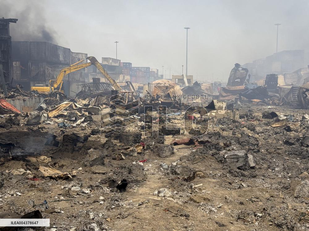 Aftermath Of Explosion In Shahid Rajaee Port - Iran