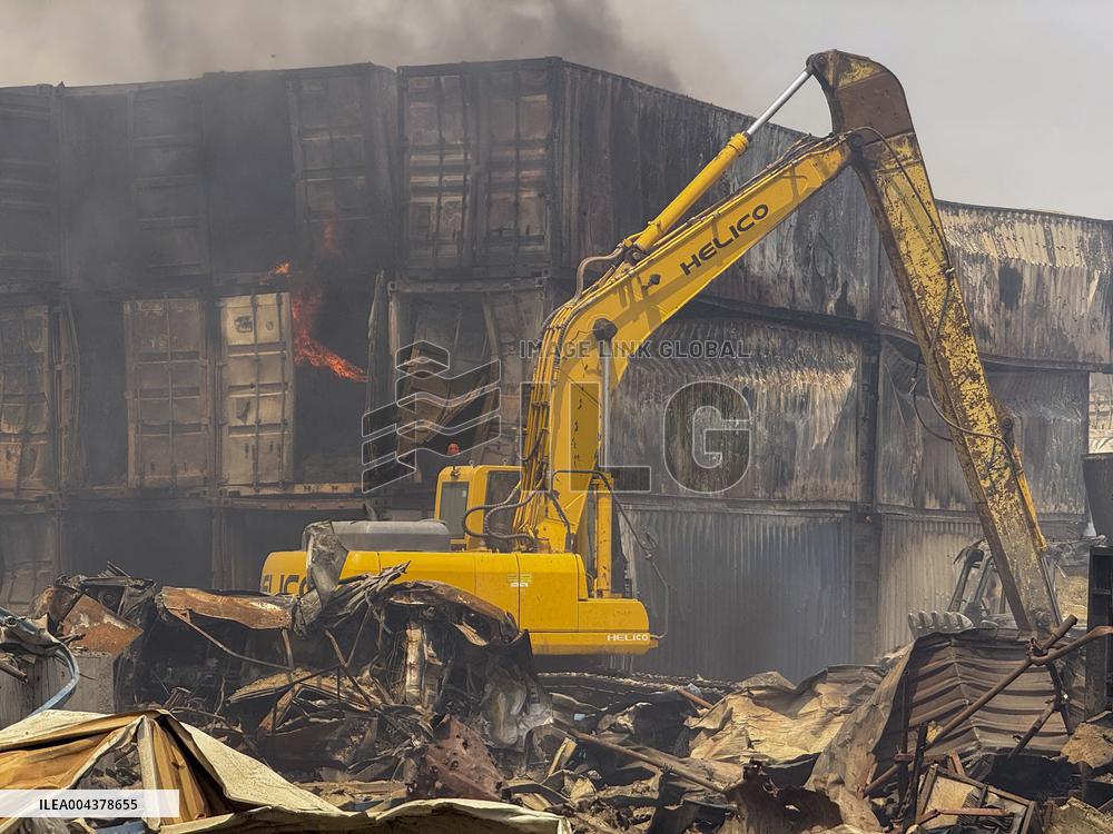 Aftermath Of Explosion In Shahid Rajaee Port - Iran