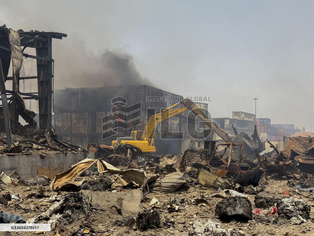 Aftermath Of Explosion In Shahid Rajaee Port - Iran