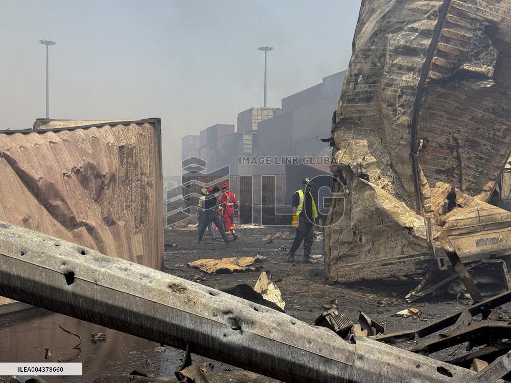 Aftermath Of Explosion In Shahid Rajaee Port - Iran