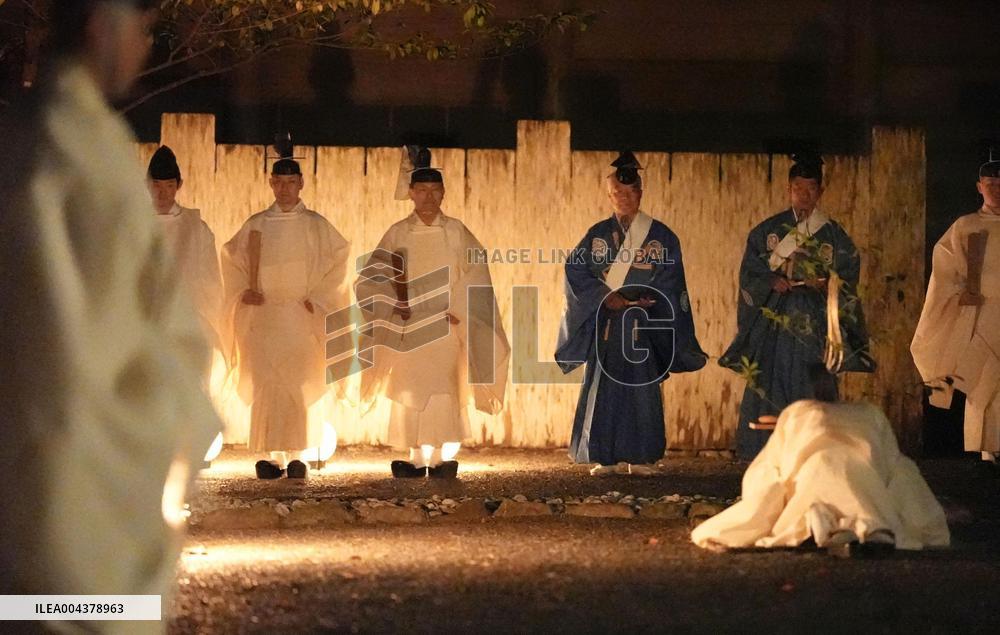 Rite at Ise Jingu shrine in central Japan