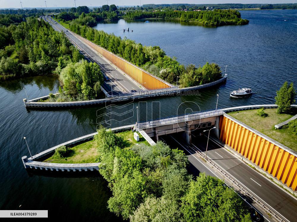 The Veluwemeer Aqueduct Illustrations - Netherlands