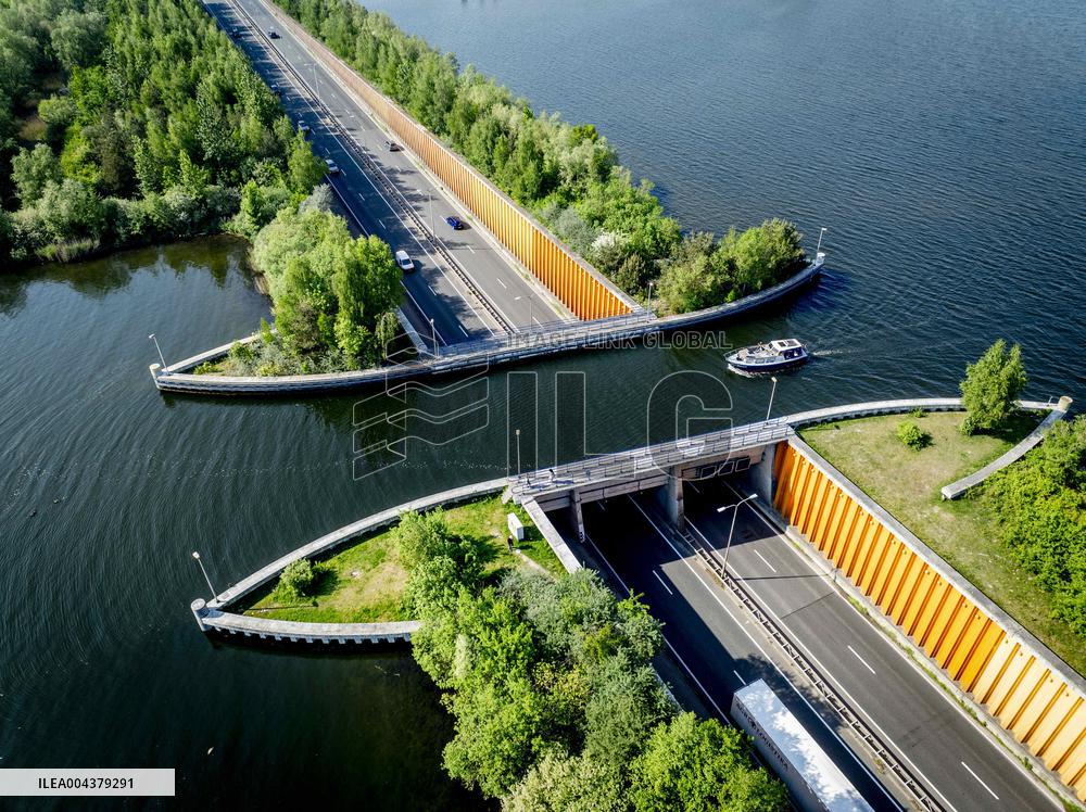 The Veluwemeer Aqueduct Illustrations - Netherlands