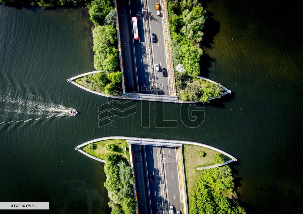 The Veluwemeer Aqueduct Illustrations - Netherlands