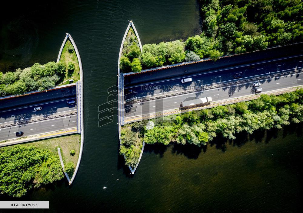 The Veluwemeer Aqueduct Illustrations - Netherlands