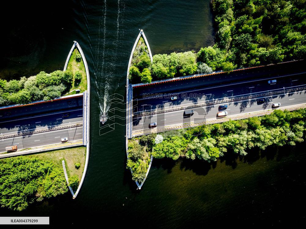 The Veluwemeer Aqueduct Illustrations - Netherlands