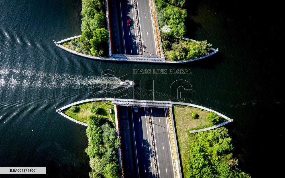 The Veluwemeer Aqueduct Illustrations - Netherlands