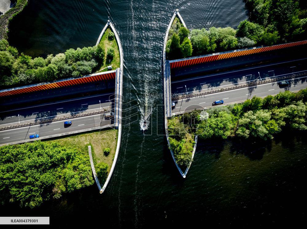 The Veluwemeer Aqueduct Illustrations - Netherlands