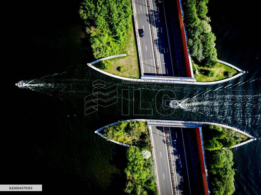 The Veluwemeer Aqueduct Illustrations - Netherlands