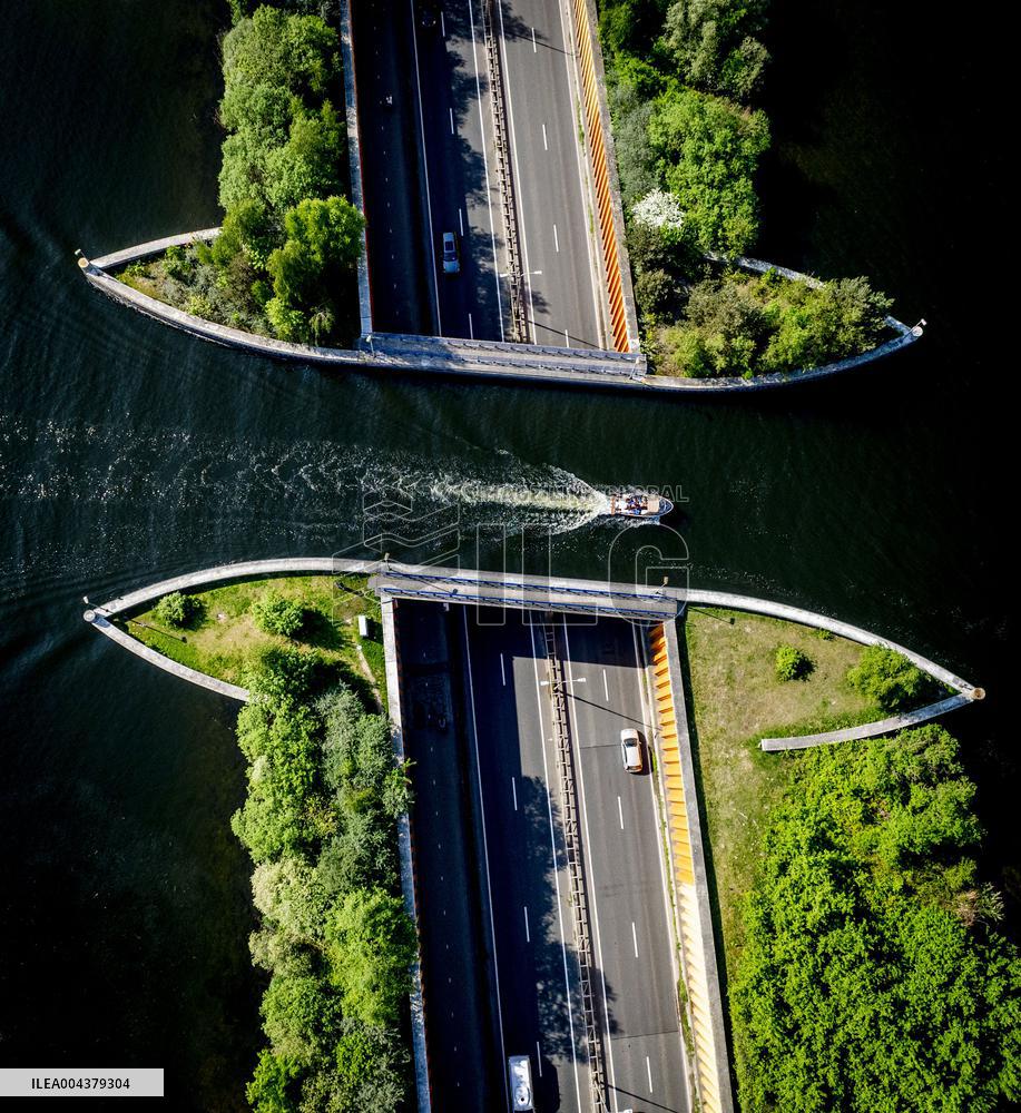 The Veluwemeer Aqueduct Illustrations - Netherlands