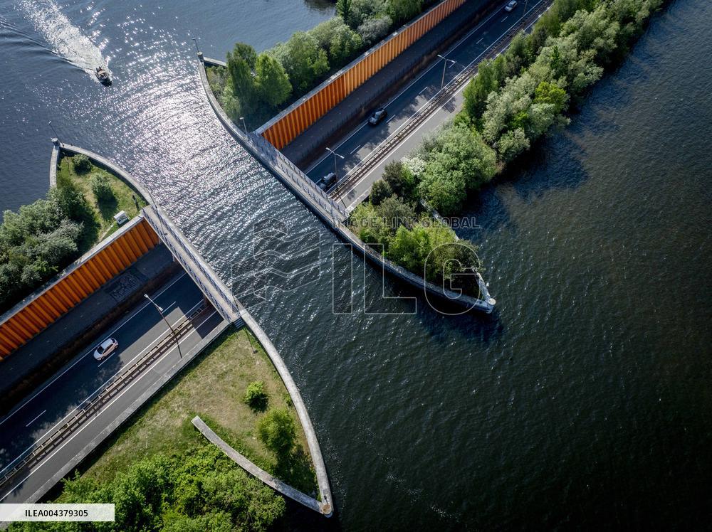 The Veluwemeer Aqueduct Illustrations - Netherlands