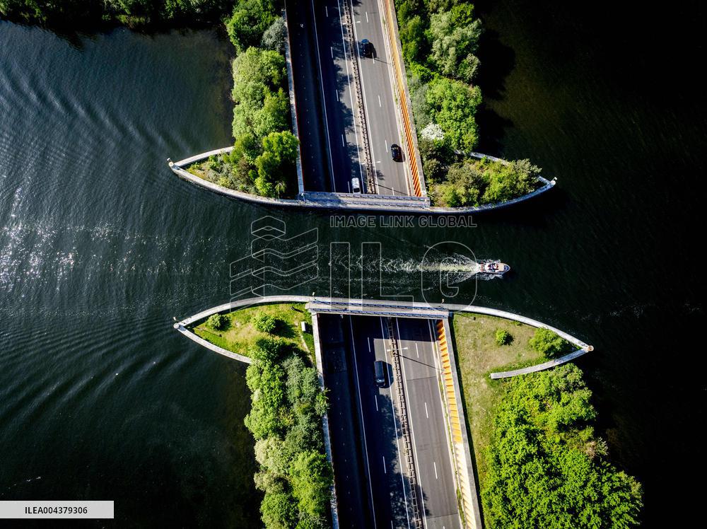 The Veluwemeer Aqueduct Illustrations - Netherlands