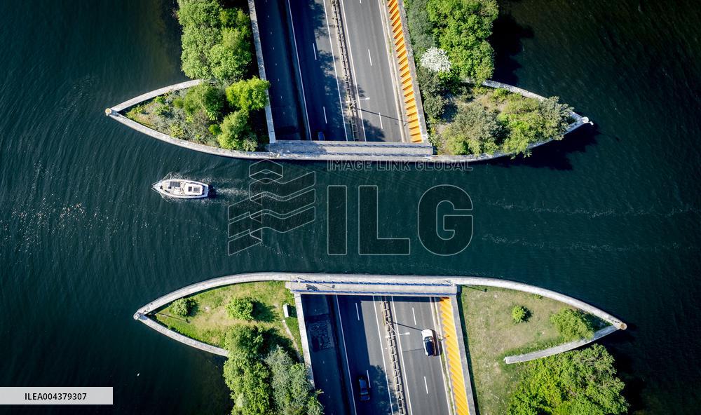 The Veluwemeer Aqueduct Illustrations - Netherlands