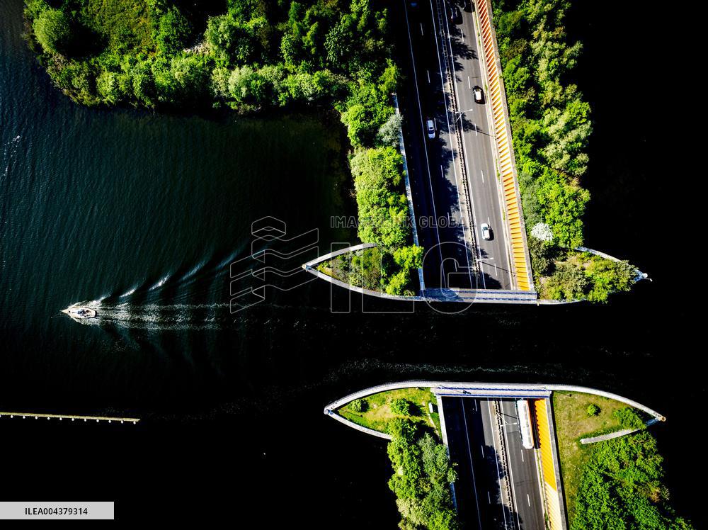 The Veluwemeer Aqueduct Illustrations - Netherlands