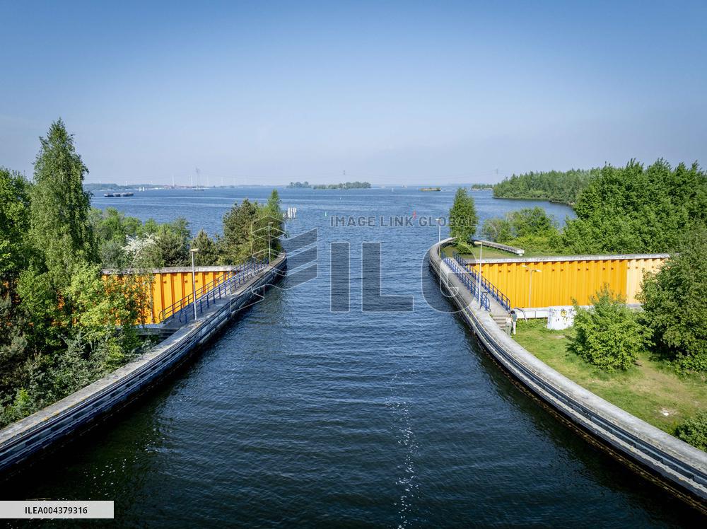 The Veluwemeer Aqueduct Illustrations - Netherlands