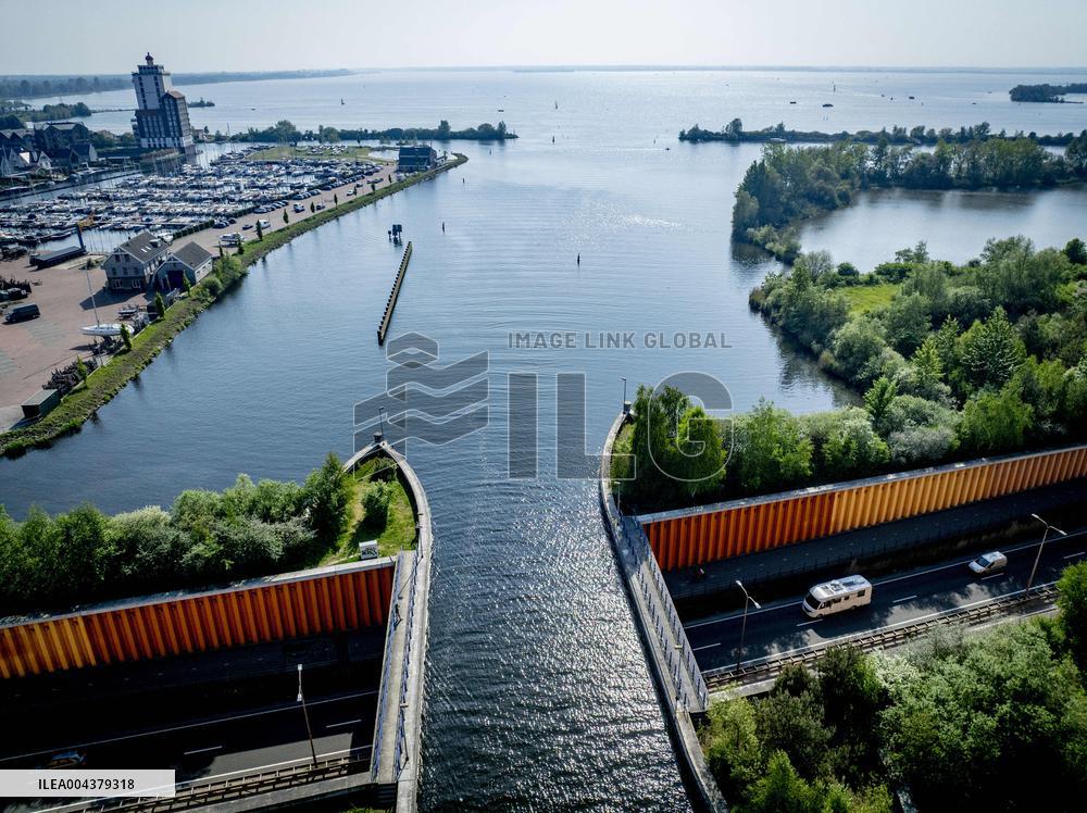 The Veluwemeer Aqueduct Illustrations - Netherlands
