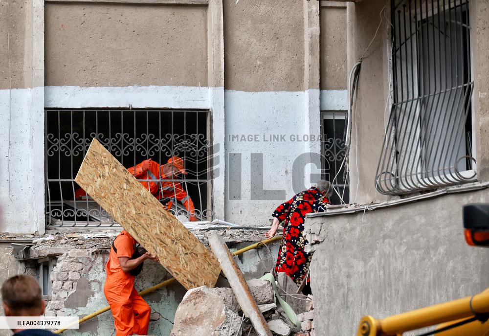 Aftermath of Russian drone attack on Odesa on May 1, 2025