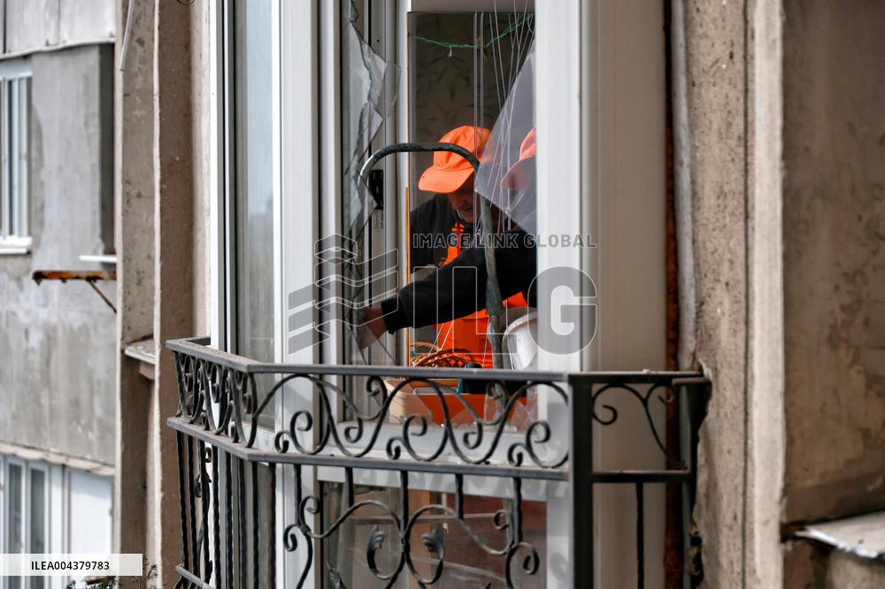 Aftermath of Russian drone attack on Odesa on May 1, 2025