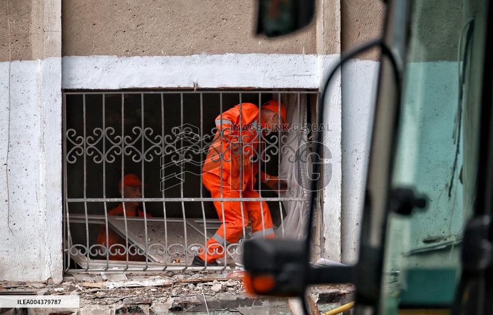 Aftermath of Russian drone attack on Odesa on May 1, 2025