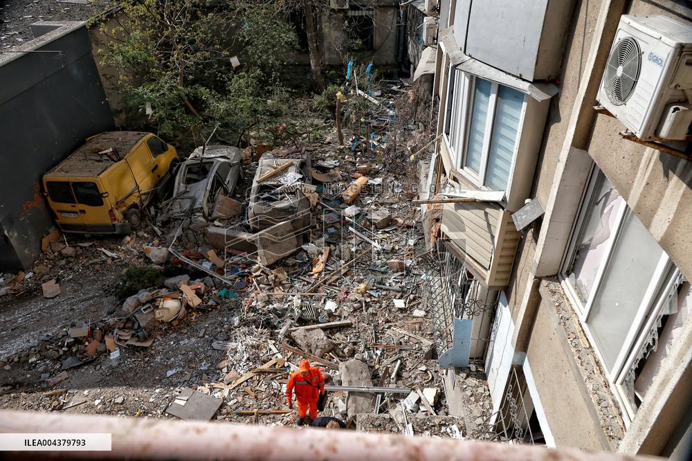 Aftermath of Russian drone attack on Odesa on May 1, 2025