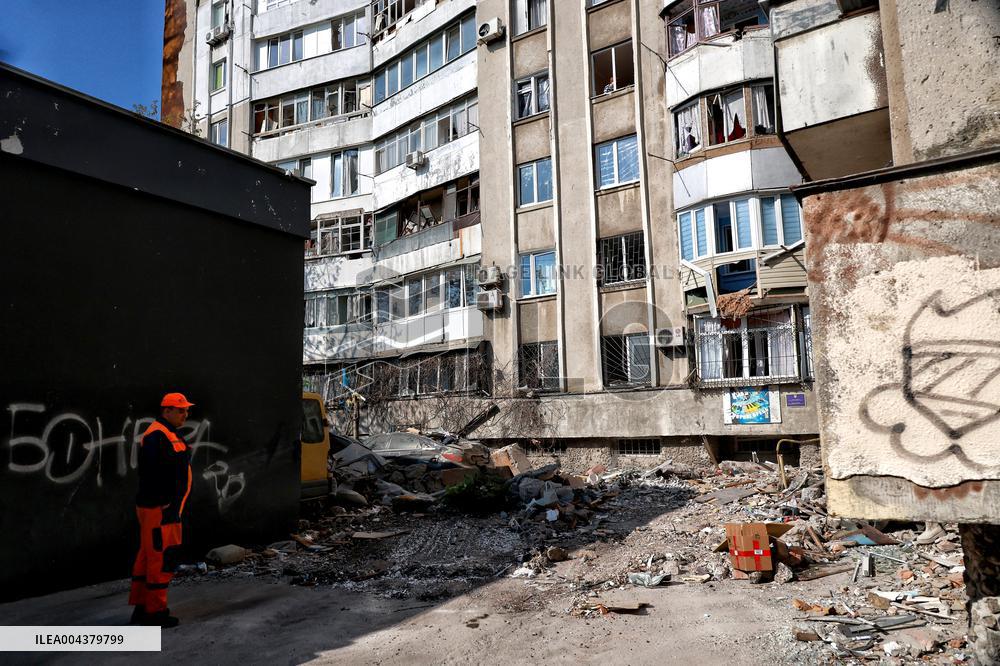 Aftermath of Russian drone attack on Odesa on May 1, 2025