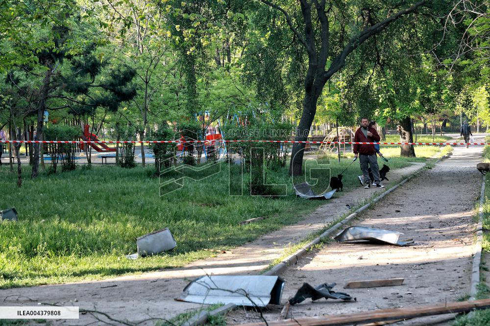 Aftermath of Russian drone attack on Odesa on May 1, 2025