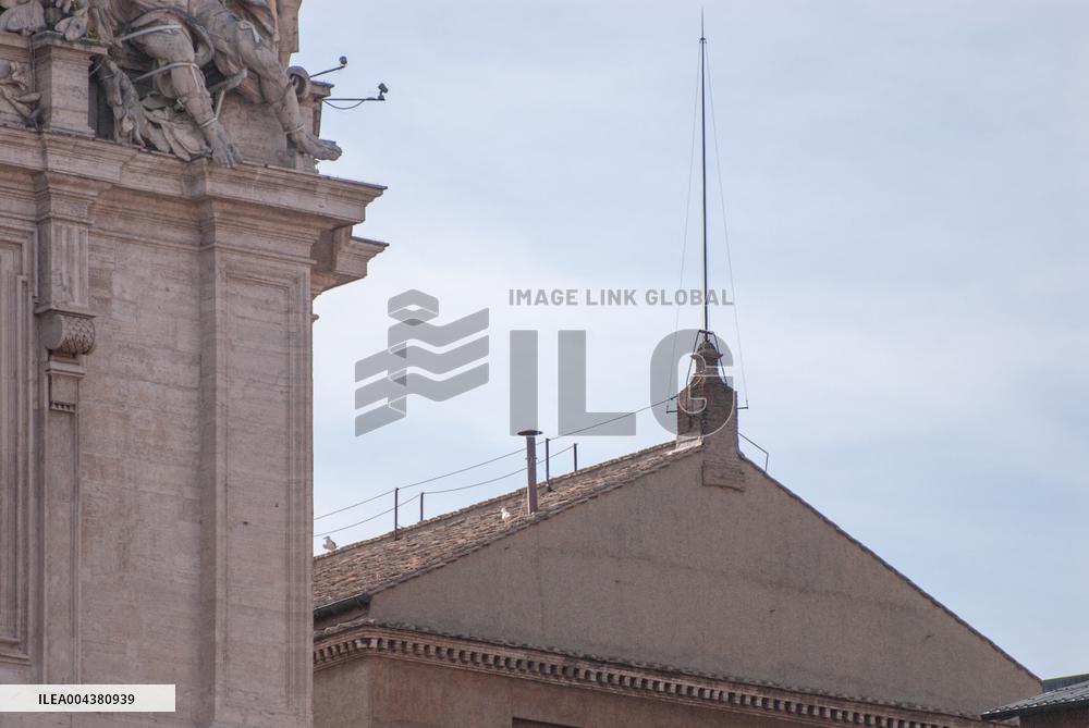 Chimney on The Sistine Chapel Has Been Set Up - Vatican