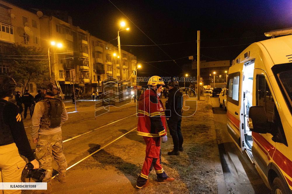 Drones Strike The City Of Kharkiv - Ukraine