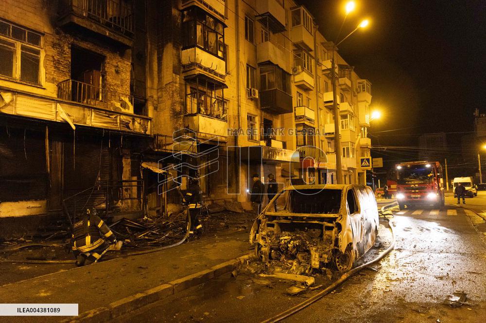 Drones Strike The City Of Kharkiv - Ukraine