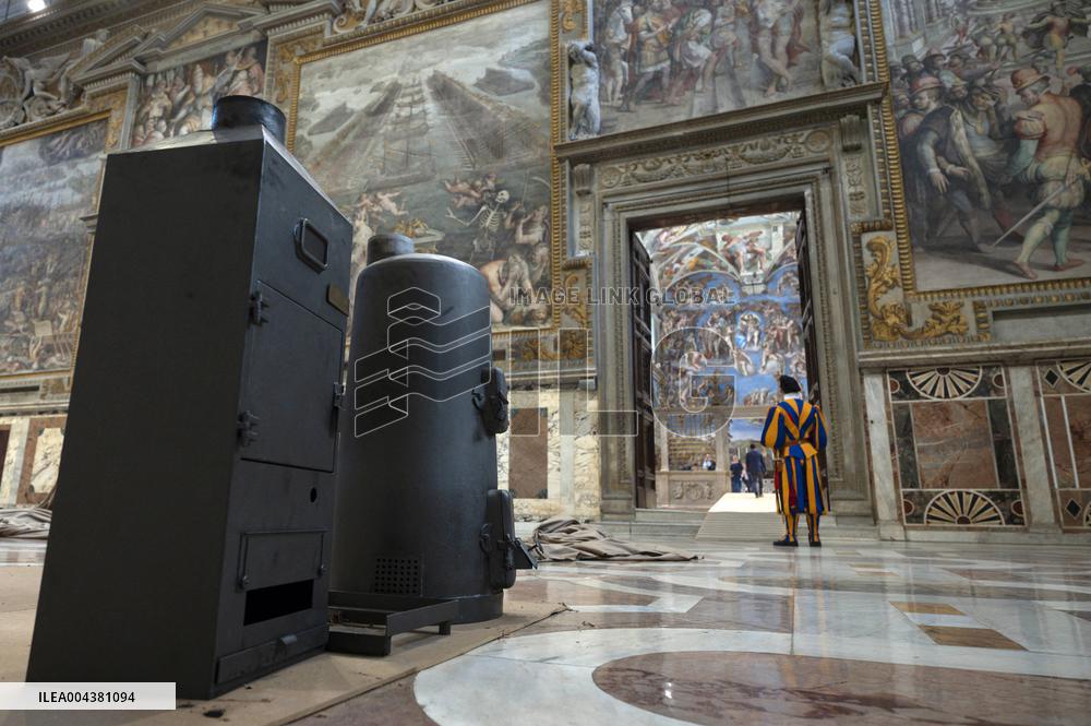 Preparation Of The Sistine Chapel For The Conclave - Vatican